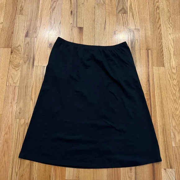 BLAIR Women's A-line Black Knit Skirt Elastic Waist side Pockets Size 2XL - Picture 6 of 6